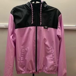 New Pink and black vans windbreaker